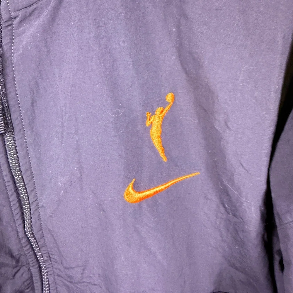 WNBA Sun Jacket Womens Med Black Nike Basketball Full Zip Mesh Lined Windbreaker